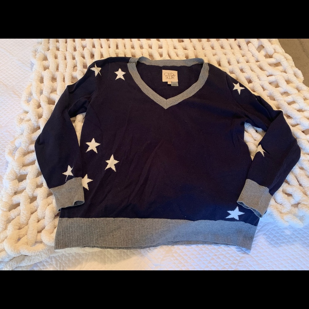 Chaser Brand Navy Star Sweater